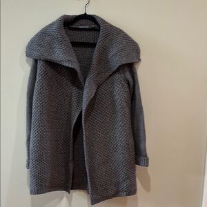 Vince Gray Oversized Knit Cardigan